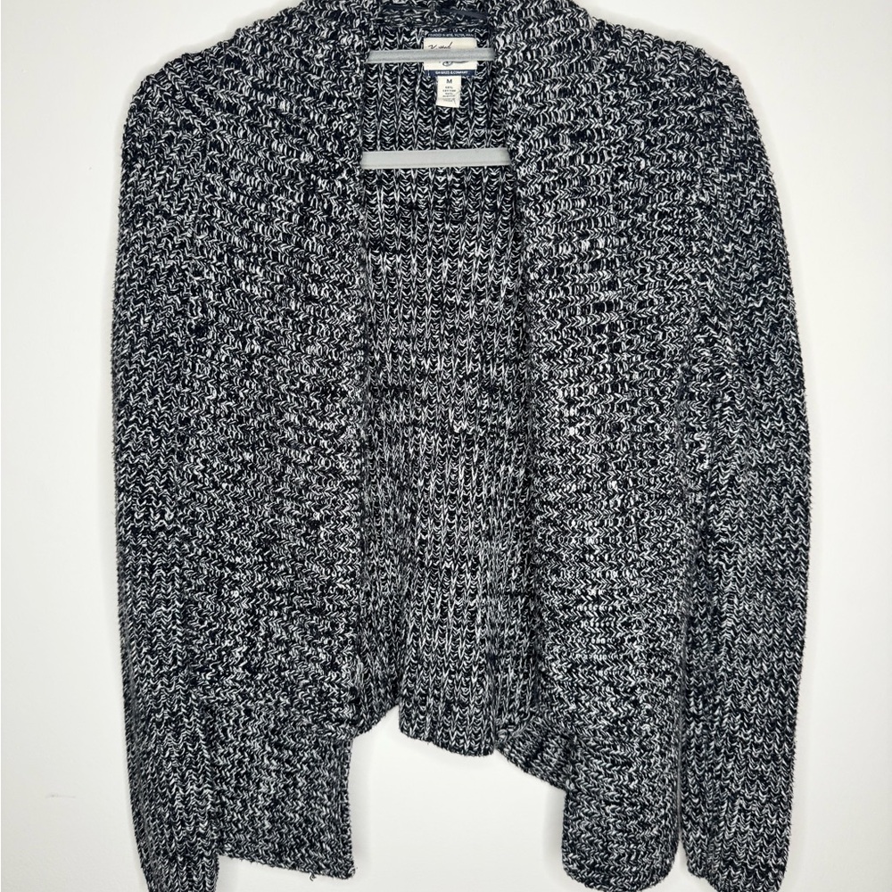 Bass Black and White Knit Cardigan